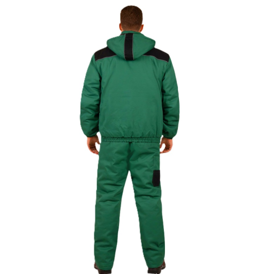 Jacheta vatuita bumbac hidrofobizat, verde cu negru Jacheta vatuita bumbac hidrofobizat, verde cu negru