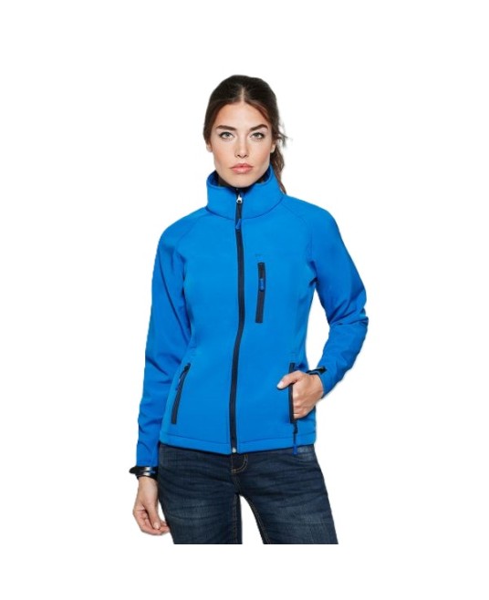 Jacheta softshell femei, albastru royal