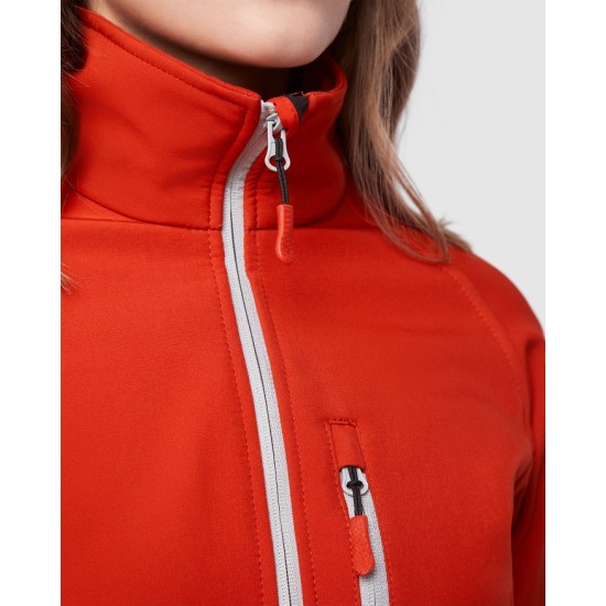 Jacheta softshell femei, alb