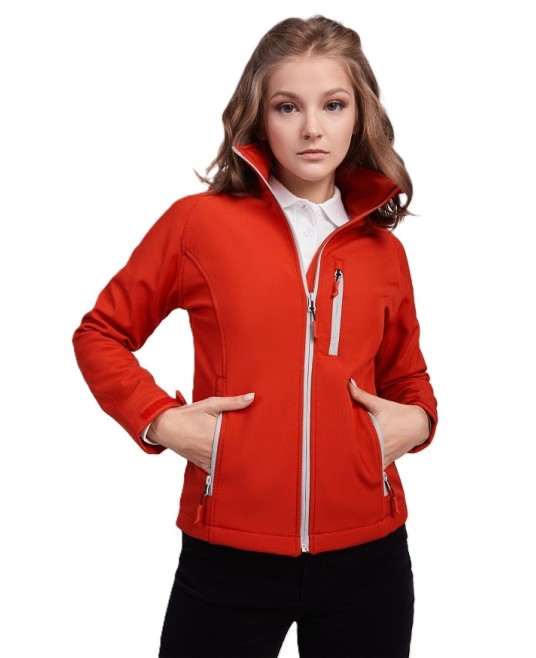 Jacheta softshell femei, rosu