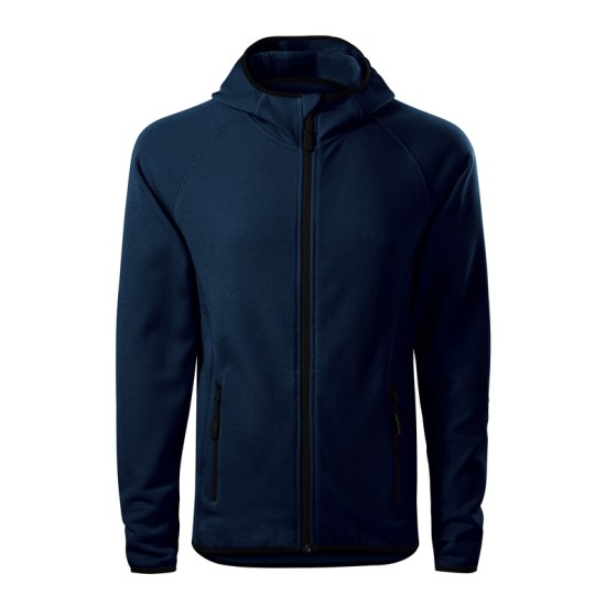 Jacheta fleece barbati cu gluga, Bleumarin Jacheta fleece barbati cu gluga, Bleumarin