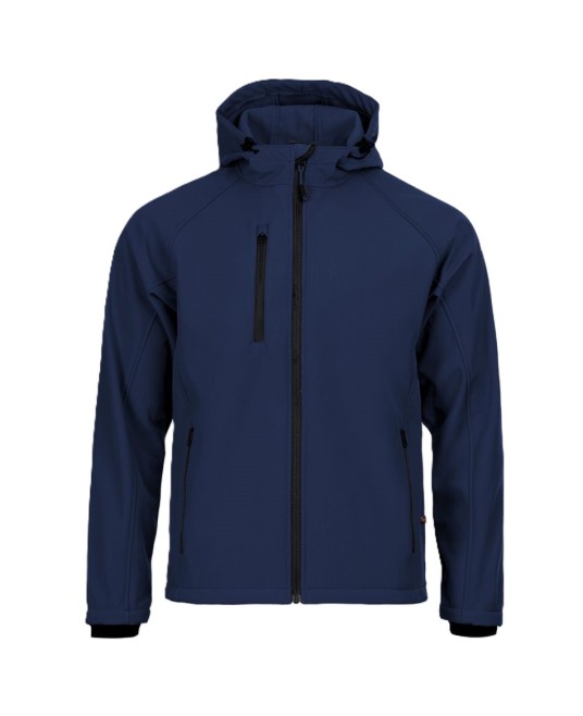 Softshell barbati cu gluga, bleumarin