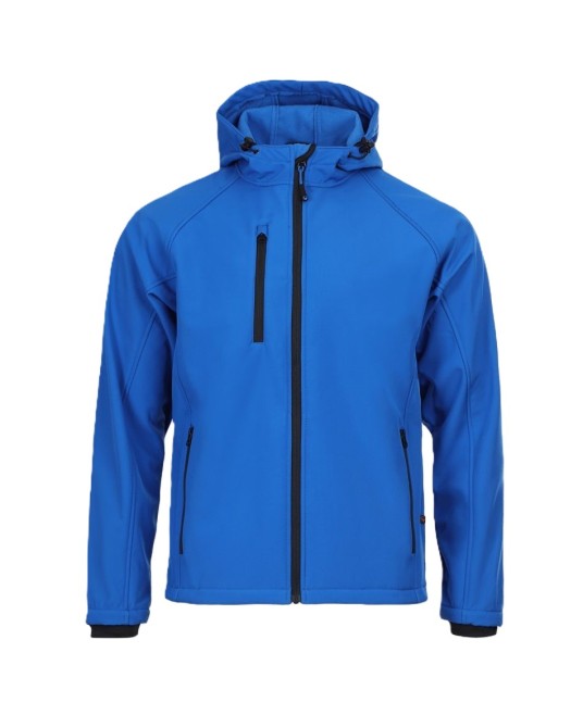 Softshell barbati cu gluga, albastru regal