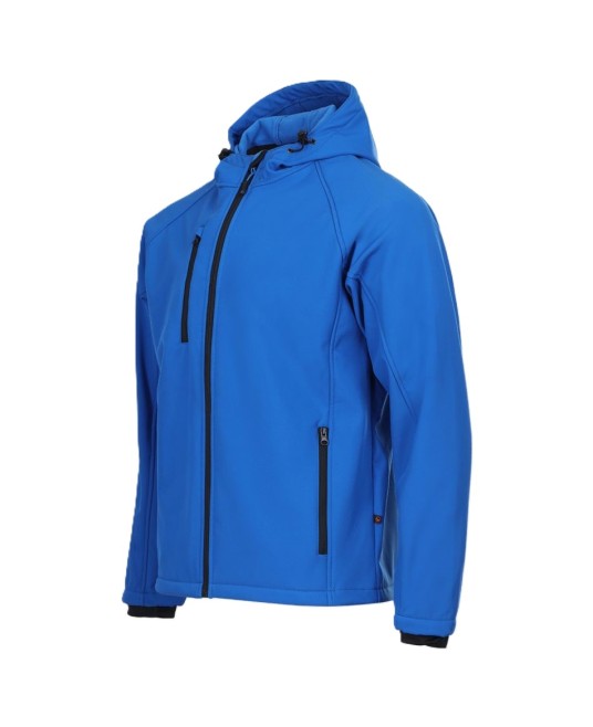 Softshell barbati cu gluga, albastru regal
