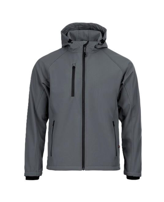 Softshell barbati cu gluga, gri