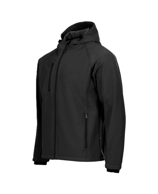 Softshell barbati cu gluga, negru