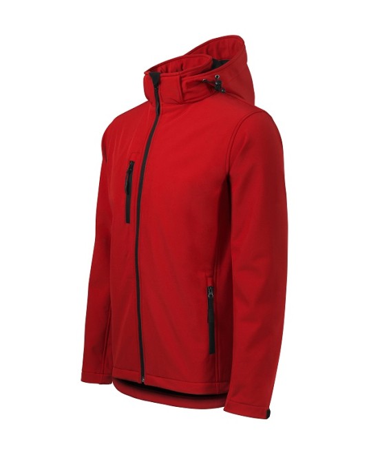 Jacheta softshell  cu gluga, Performance  barbati  Rosu