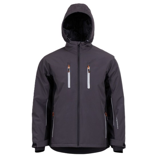 Jacheta softshell de iarna, membrana TPU, gri-negru Jacheta softshell de iarna, membrana TPU, gri-negru