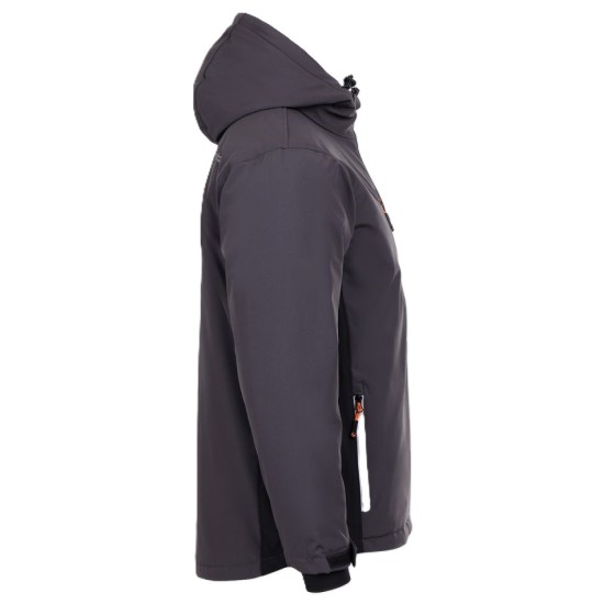 Jacheta softshell de iarna, membrana TPU, gri-negru Jacheta softshell de iarna, membrana TPU, gri-negru