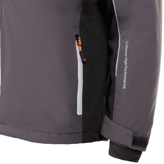 Jacheta softshell de iarna, membrana TPU, gri-negru Jacheta softshell de iarna, membrana TPU, gri-negru