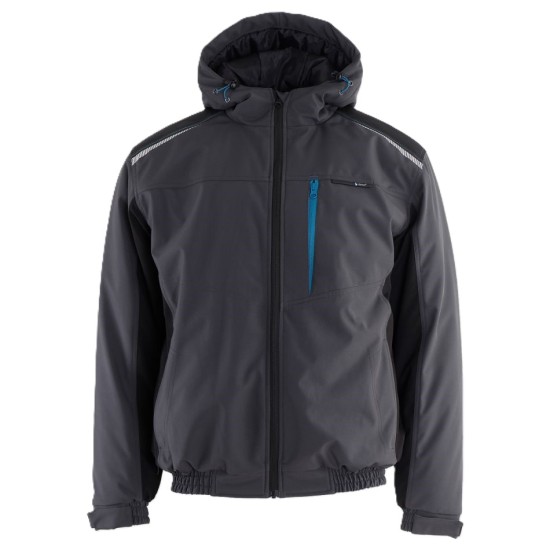 Jacheta softshell sport de iarna, gri-negru Jacheta softshell sport de iarna, gri-negru