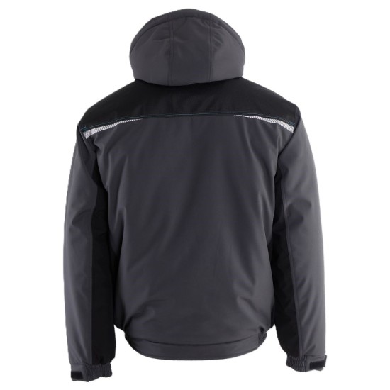 Jacheta softshell sport de iarna, gri-negru Jacheta softshell sport de iarna, gri-negru