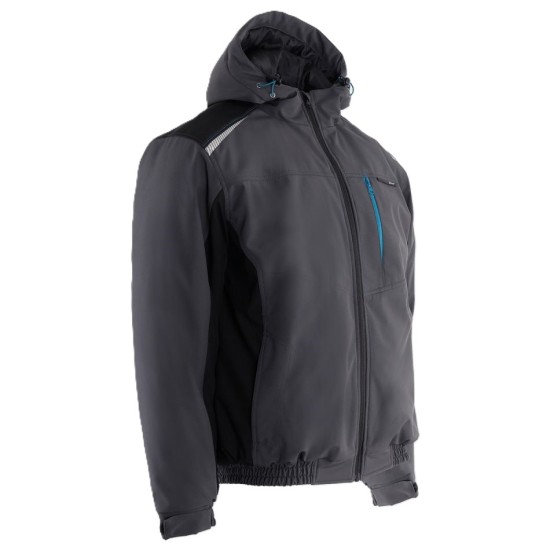 Jacheta softshell sport de iarna, gri-negru Jacheta softshell sport de iarna, gri-negru