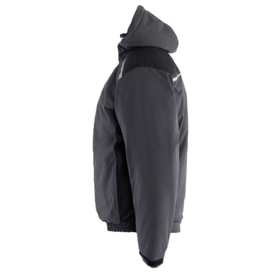 Jacheta softshell sport de iarna, gri-negru Jacheta softshell sport de iarna, gri-negru
