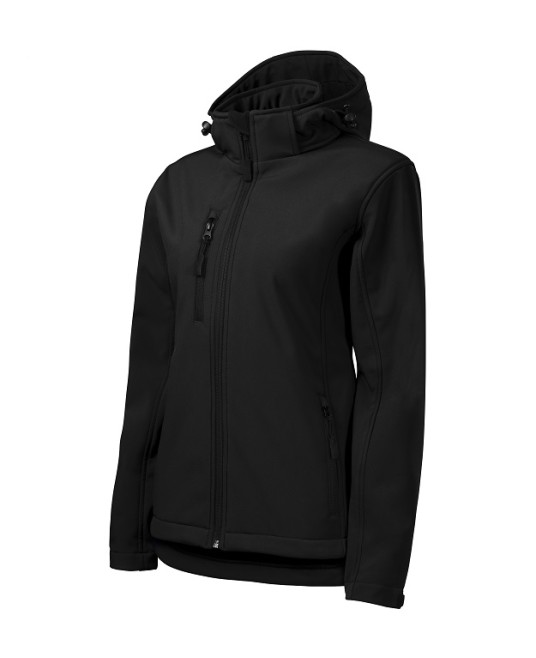 Jacheta softshell impermeabila cu gluga pentru femei Performance Negru