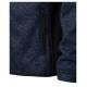 Jacheta softshell, interior fleece, Casual Bleumarin negru