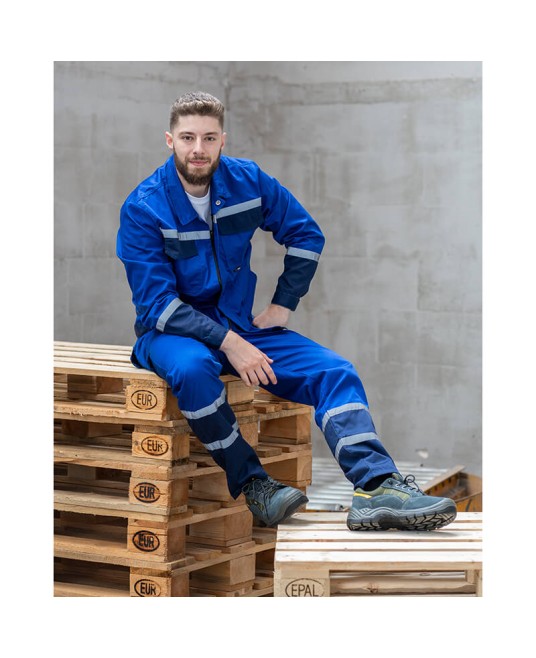 Jacheta tercot Chars cu dungi reflectorizante, 240g/m2, albastru