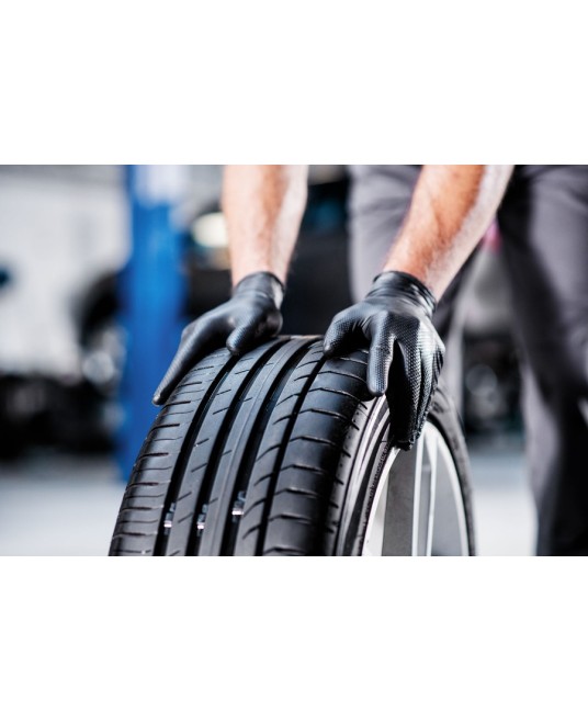 Manusi unica folosinta premium Go Grip Black,  nitril, 50 buc/cutie, negru