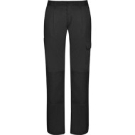 Pantaloni pentru femei, cu buzunar pe picior, tercot 235 g/mp - negru