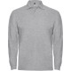 Tricou polo maneca lunga barbati - Estrella Rolly gri melanj, 220g/m2 Tricou polo maneca lunga barbati - Estrella Rolly gri melanj, 220g/m2