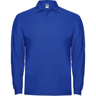 Tricou polo maneca lunga barbati - Estrella Rolly albastru royal, 220g/m2