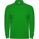 Tricou polo maneca lunga barbati 220g/mp, verde iarba