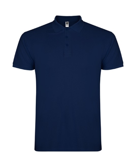 Tricou polo premium barbati, bumbac 200g/m2 Roly Star 6638 Bleumarin