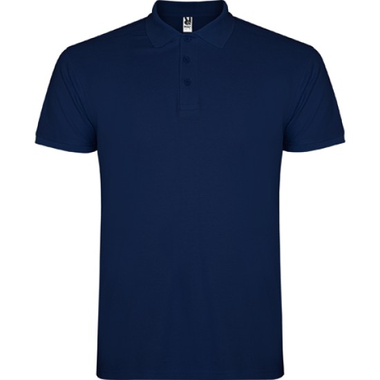 Tricou polo premium barbati, bumbac 200g/m2 Roly Star 6638 Bleumarin