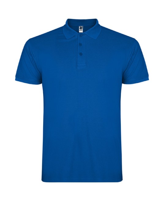 Tricou polo premium barbati, bumbac 200g/m2 Roly Star 6638 Albastru regal