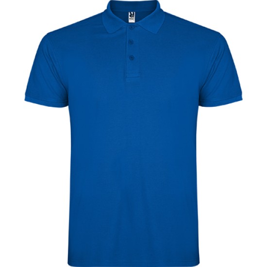 Tricou polo premium barbati, bumbac 200g/m2 Roly Star 6638 Albastru regal