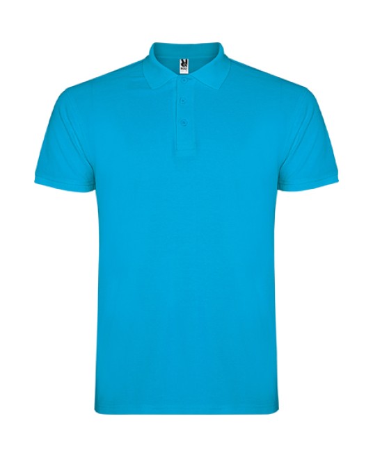 Tricou polo premium barbati, bumbac 200g/m2 Roly Star 6638 Turcoaz