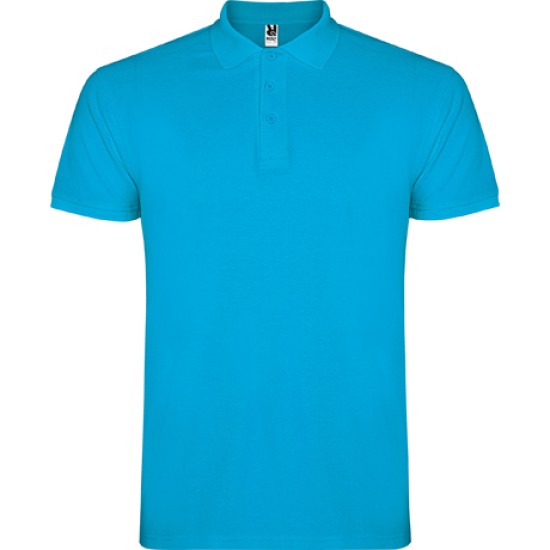 Tricou polo premium barbati, bumbac 200g/mp, Albastru turcoaz