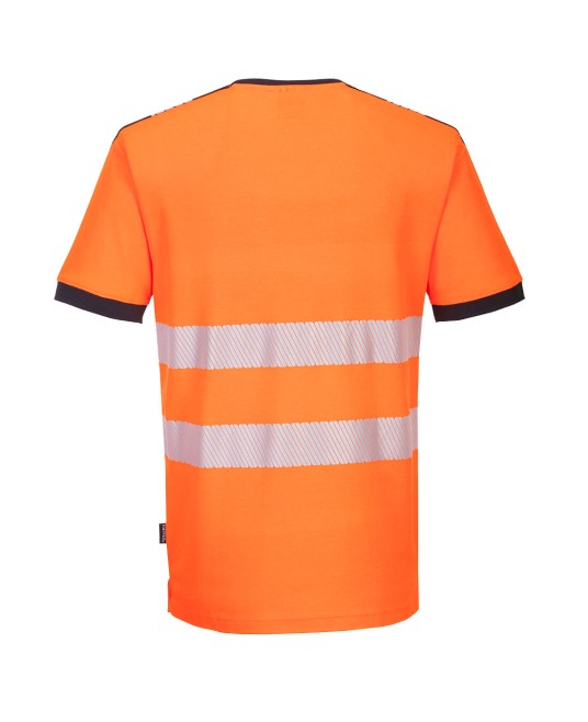 Tricou Hi-Vis premium V-neck maneca scurta,175 g, [PW310] , portocaliu
