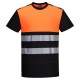 Tricou HiVis premium captuseala bumbac, portocaliu negru Tricou HiVis premium captuseala bumbac, portocaliu negru