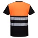 Tricou Hi-Vis premium V-neck maneca scurta,175 g, [PW311] , portocaliu si negru
