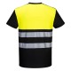 Tricou HiVis premium captuseala bumbac, galben negru Tricou HiVis premium captuseala bumbac, galben negru
