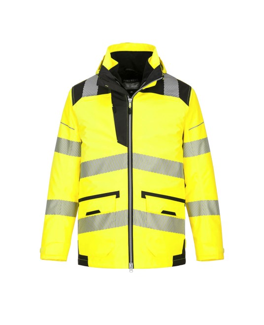 Jacheta premium HiVis 5-in-1, galben-negru [PW367] 