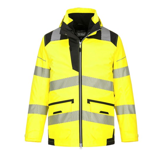 Jacheta premium HiVis 5-in-1, galben-negru [PW367] 