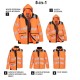 Jacheta premium HiVis 5-in-1, galben-negru [PW367] 