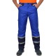 Pantaloni tercot cu dungi reflectorizante, 240g/m2, albastru