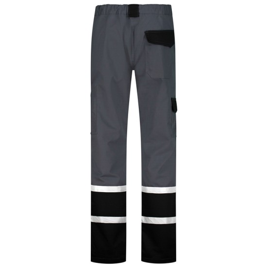Pantaloni tercot cu dungi reflectorizante, 240g/m2, gri