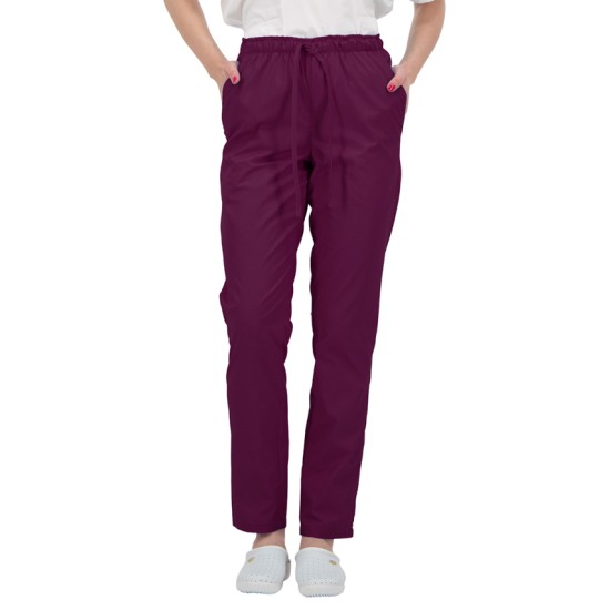 Pantaloni industriala alimentara, tercot 160g/m2, visiniu Pantaloni industriala alimentara, tercot 160g/m2, visiniu