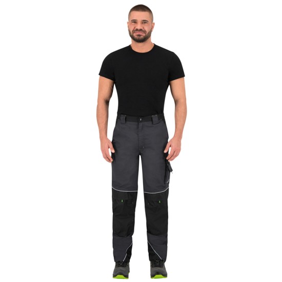 Pantaloni de lucru tercot rezistent Brave, 270g/m2, gri verde Pantaloni de lucru tercot rezistent Brave, 270g/m2, gri verde