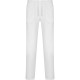 Pantaloni unisex cu snur si talie elastica, albi