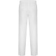 Pantaloni unisex cu snur si talie elastica, albi