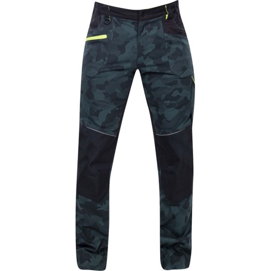 Pantaloni de lucru slim fit, model camuflaj, bumbac strech Pantaloni de lucru slim fit, model camuflaj, bumbac strech