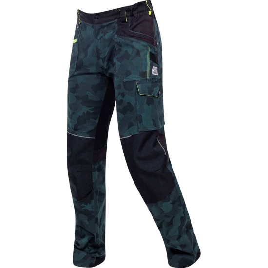 Pantaloni de lucru slim fit, model camuflaj, bumbac strech Pantaloni de lucru slim fit, model camuflaj, bumbac strech