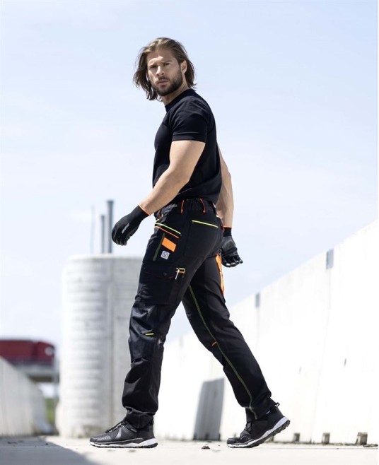 Pantaloni lucru slim fit negru – bumbac stretch, ultra rezistenti