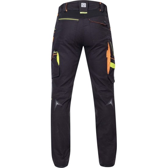 Pantaloni de lucru strech rezistenti la uzura, slim fit, negru Pantaloni de lucru strech rezistenti la uzura, slim fit, negru