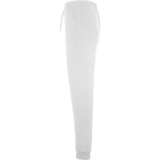 Pantaloni unisex cu snur si talie elastica, albi